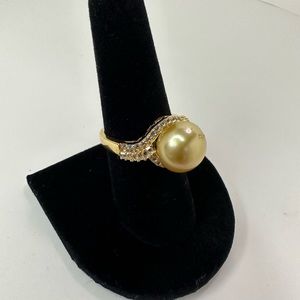 South Sea Golden Cultured Pearl Ring